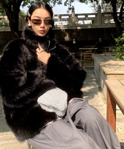 ダブルジップ エコファーコート LON24a114（その他アウター）｜LONSLAN