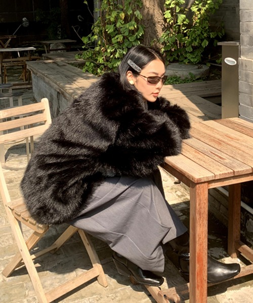 ダブルジップ エコファーコート LON24a114（その他アウター）｜LONSLAN