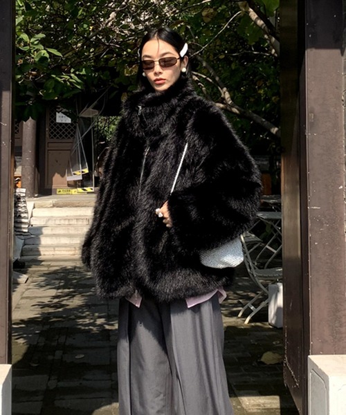 ダブルジップ エコファーコート LON24a114（その他アウター）｜LONSLAN