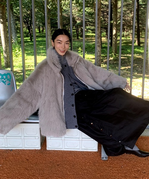 ダブルジップ エコファーコート LON24a114（その他アウター）｜LONSLAN