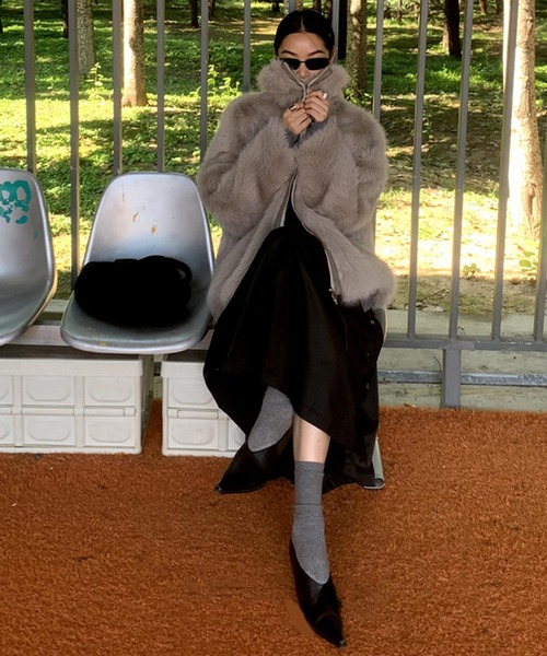 ダブルジップ エコファーコート LON24a114（その他アウター）｜LONSLAN