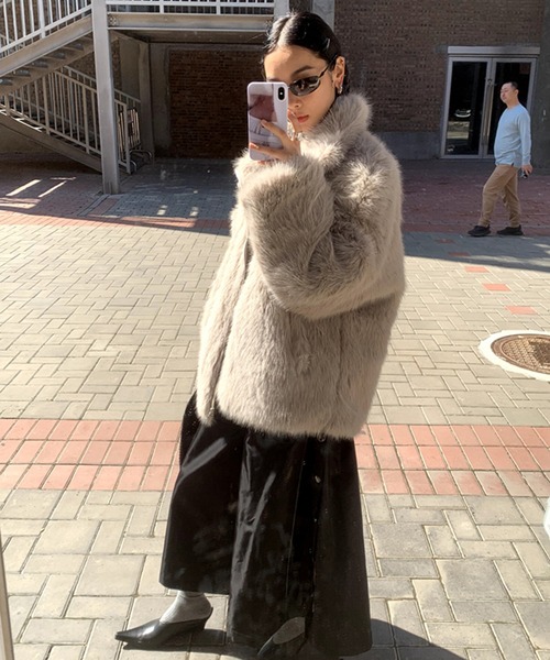 ダブルジップ エコファーコート LON24a114（その他アウター）｜LONSLAN