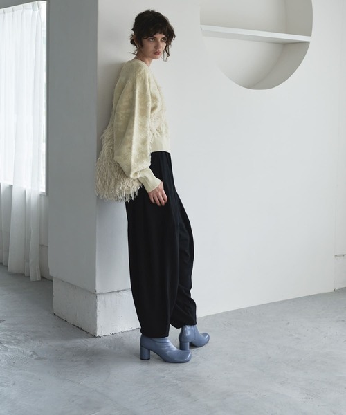 KBF（ケイビーエフ）の「WIDEレッグカーブパンツ（その他パンツ・レディース・オフホワイト/ブラック/ネイビー・ONE）」の7枚目の写真