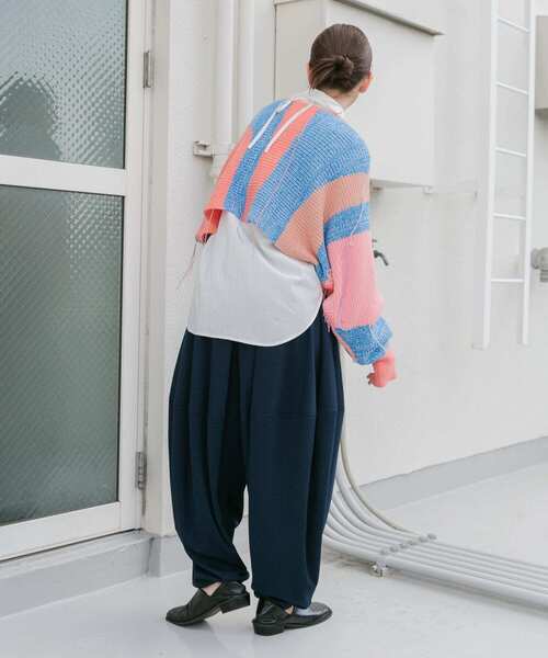 KBF（ケイビーエフ）の「WIDEレッグカーブパンツ（その他パンツ・レディース・オフホワイト/ブラック/ネイビー・ONE）」の16枚目の写真