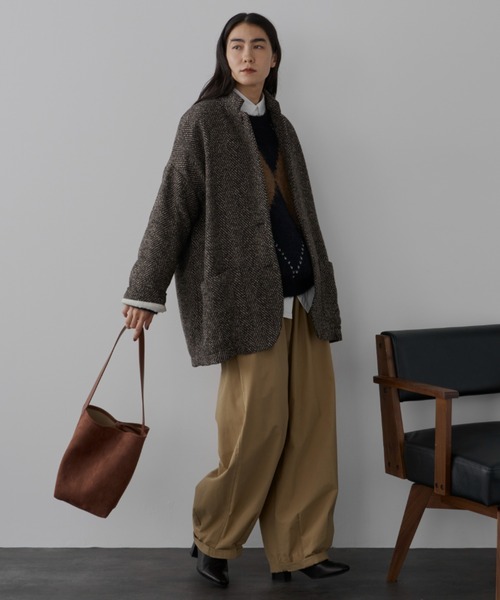 Libra Cue（リブラ キュー）の「ワンハンドルスウェードバック（ショルダーバッグ・レディース・ブラウン/ネイビー/ブラック・FREE）」の7枚目の写真