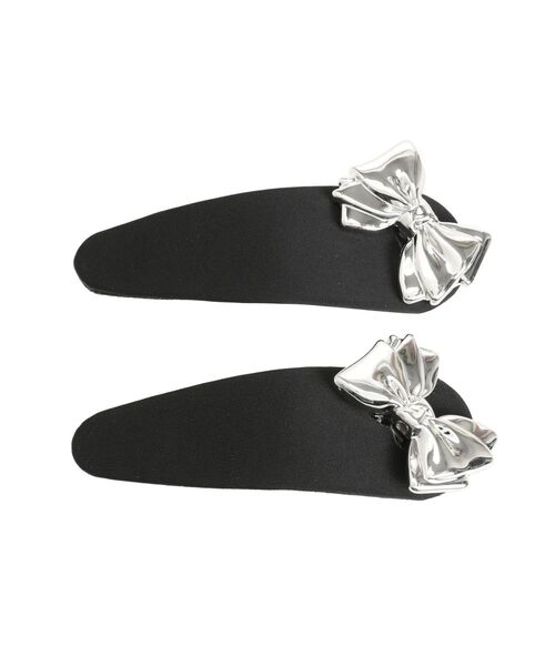 jouetie（ジュエティ）の「リボンモチーフヘアピン（バレッタ/ヘアクリップ・レディース・ブラック/アイボリー・FREE）」の8枚目の写真