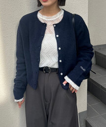 【レイヤードスタイルも◎】PARIS刺繍カーディガン