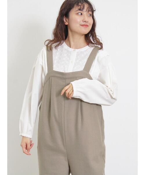Samansa Mos2（サマンサ モスモス）の「レース切替ブラウス（シャツ/ブラウス・レディース・チャコールグレー/オフホワイト/ピンク/グレー・F）」の6枚目の写真