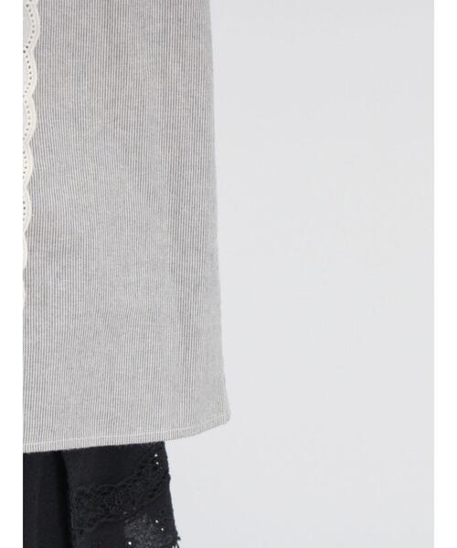 Samansa Mos2（サマンサ モスモス）の「レース切替ブラウス（シャツ/ブラウス・レディース・チャコールグレー/オフホワイト/ピンク/グレー・F）」の16枚目の写真