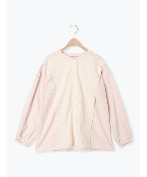 Samansa Mos2（サマンサ モスモス）の「レース切替ブラウス（シャツ/ブラウス・レディース・チャコールグレー/オフホワイト/ピンク/グレー・F）」の20枚目の写真