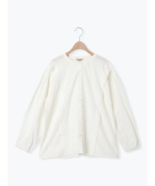 Samansa Mos2（サマンサ モスモス）の「レース切替ブラウス（シャツ/ブラウス・レディース・チャコールグレー/オフホワイト/ピンク/グレー・F）」の22枚目の写真