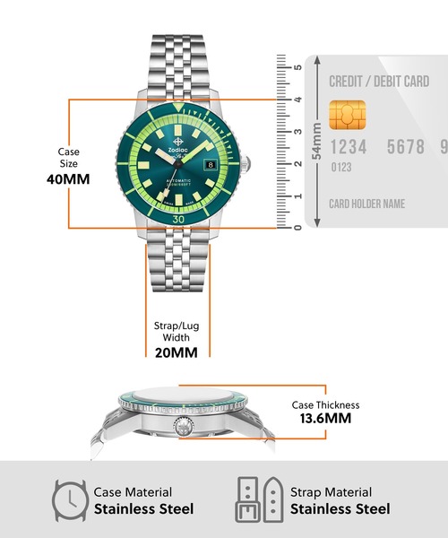 Compression Diver Ii ZO9310（アナログ腕時計）｜ZODIAC（ゾディアック）