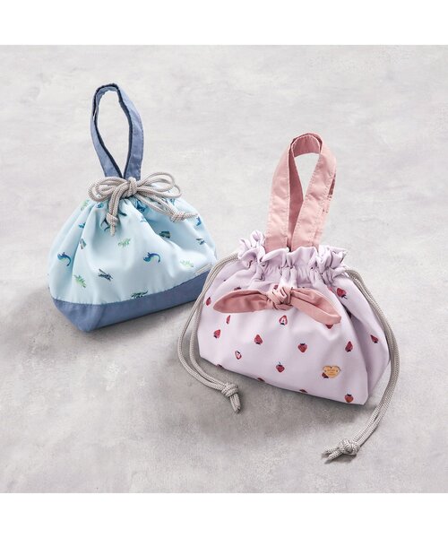 ハンドメイド オーダー 保冷バッグ 巾着 ランチョンマット 移動ポケット いちご ハンドメイド オーダー 保冷バッグ 巾着 ランチョンマット 移動