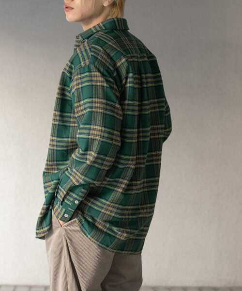 SENSE OF PLACE by URBAN RESEARCH(センスオブプレイスバイアーバンリサーチ)の「ダメージチェックルーズシャツ(シャツ/ブラウス・メンズ・ブラック/レッド/グリーン・LARGE/MEDIUM)」の17枚目の写真