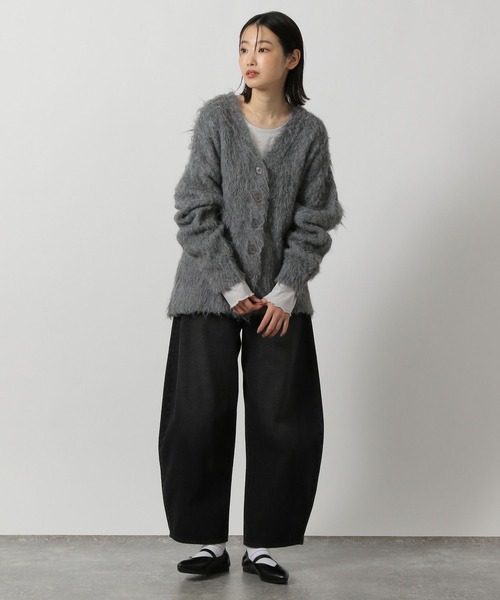 LAKOLE（ラコレ）の「ラメワッフル長袖T / 284177（Tシャツ/カットソー・レディース・ライトグリーン/ライトグレー/ブラック/ライトベージュ・FREE）」の10枚目の写真