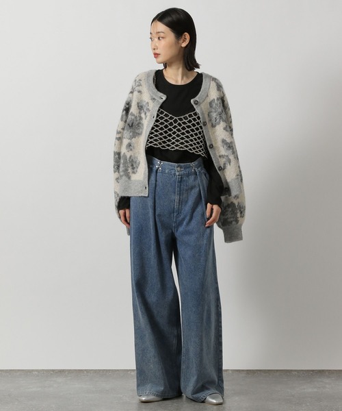 LAKOLE（ラコレ）の「ラメワッフル長袖T / 284177（Tシャツ/カットソー・レディース・ライトグリーン/ライトグレー/ブラック/ライトベージュ・FREE）」の5枚目の写真