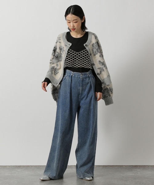 LAKOLE（ラコレ）の「ラメワッフル長袖T / 284177（Tシャツ/カットソー・レディース・ライトグリーン/ライトグレー/ブラック/ライトベージュ・FREE）」の6枚目の写真