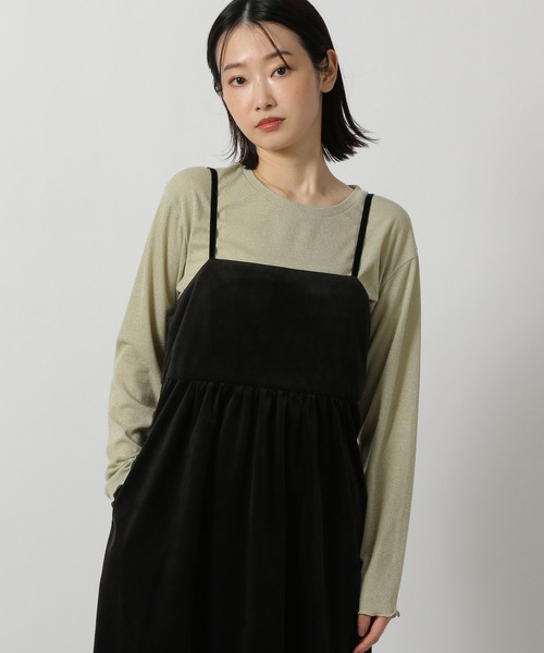 LAKOLE（ラコレ）の「ラメワッフル長袖T / 284177（Tシャツ/カットソー・レディース・ライトグリーン/ライトグレー/ブラック/ライトベージュ・FREE）」の20枚目の写真