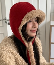 ボア」に該当するキャップ（レッド/赤色系）ファッション通販