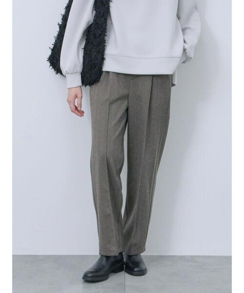 Samansa Mos2 blue（サマンサモスモスブルー）の「ヘリンボーンストレートパンツ（その他パンツ・レディース・チャコールグレー/ベージュ/ブラウン/グレー・F）」の5枚目の写真