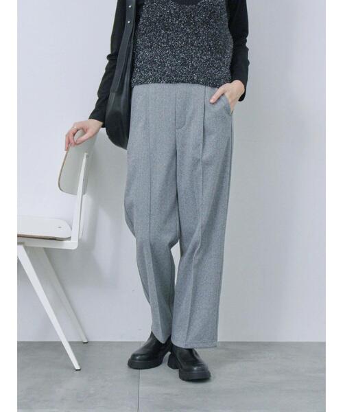 Samansa Mos2 blue（サマンサモスモスブルー）の「ヘリンボーンストレートパンツ（その他パンツ・レディース・チャコールグレー/ベージュ/ブラウン/グレー・F）」の8枚目の写真