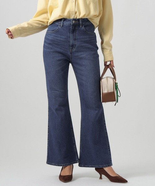 セール】[ウエストゴム・もも周りすっきり]ベーシックフレア