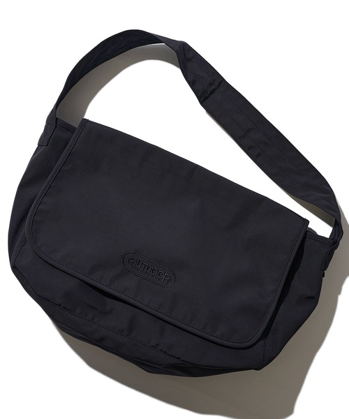 OUTDOOR PRODUCTS（アウトドアプロダクツ）の「【OUTDOOR PRODUCTS / アウトドアプロダクツ】Nylon Messenger Bag / メッセンジャーバック（ショルダーバッグ・レディース・ブラック/グレー・FREE）」の2枚目の写真
