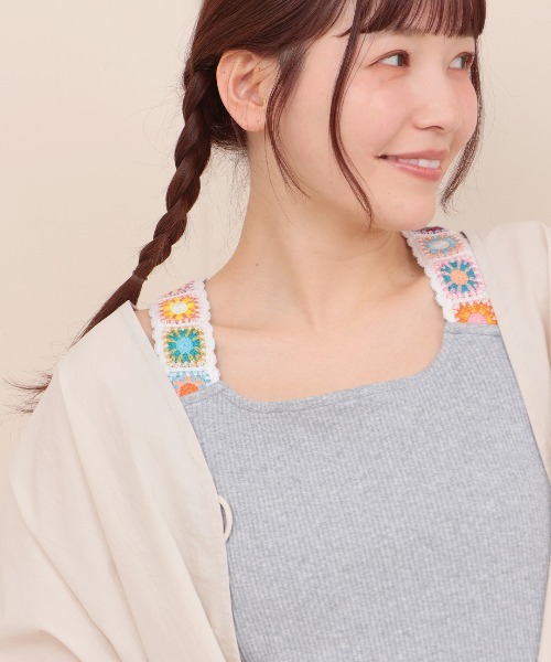 チチカカ(チチカカ)の「クロシェインナータンクトップ(タンクトップ・レディース・トップグレー/イエロー/ブラック・MEDIUM/LARGE)」の14枚目の写真