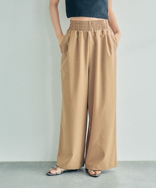 LEPSIM（レプシィム）の「スラックスギャザーワイドパンツ 242669