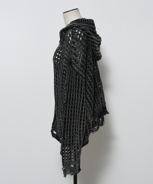 REFLEM（レフレム）の「『REFLEM/レフレム』フリンジニットパーカー/ジップアップパーカー（パーカー・レディース・チャコールグレー/ブラック・FREE）」の18枚目の写真