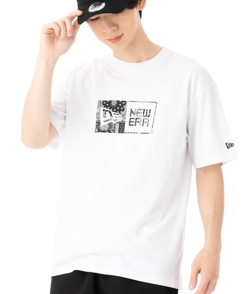 ニューエラ 半袖Tシャツ コットン ペイズリーボックスロゴ（Tシャツ