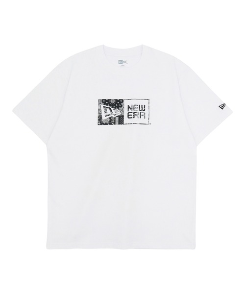 NEW ERA(ニューエラ)の「ニューエラ 半袖Tシャツ コットン ペイズリーボックスロゴ(Tシャツ/カットソー・メンズ・ホワイト/ブラック・XXL/M/S/L/XL)」の9枚目の写真