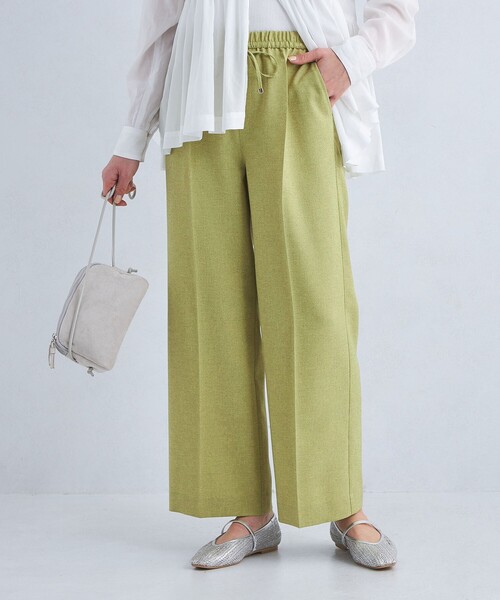 green label relaxing(グリーンレーベルリラクシング)の「【結論シリーズ】ニーハイフレアパンツ -マシンウォッシャブル-(その他パンツ・レディース・ベージュ/ネイビー/イエロー/ナチュラル/コバルトブルー・40/38/36/34/SHORT/TALL)」の8枚目の写真