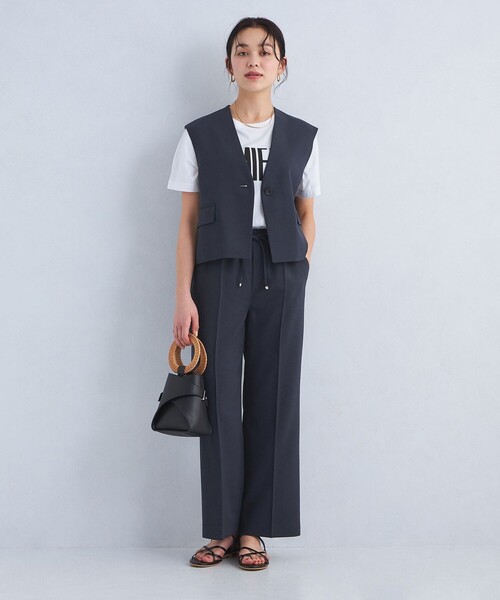 green label relaxing(グリーンレーベルリラクシング)の「【結論シリーズ】ニーハイフレアパンツ -マシンウォッシャブル-(その他パンツ・レディース・ベージュ/ネイビー/イエロー/ナチュラル/コバルトブルー・40/38/36/34/SHORT/TALL)」の12枚目の写真