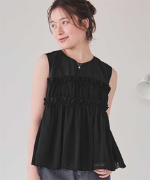 シフォンフリルドッキングトップス