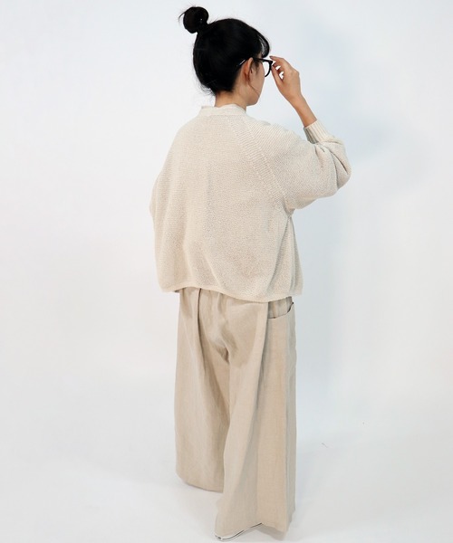 haupia（ハウピア）の「ちょうちょはどこに止まる。【ブローチ付きニット】（カーディガン/ボレロ・レディース・ブラック/サックスブルー/ラベンダー/ベージュ・MEDIUM）」の13枚目の写真