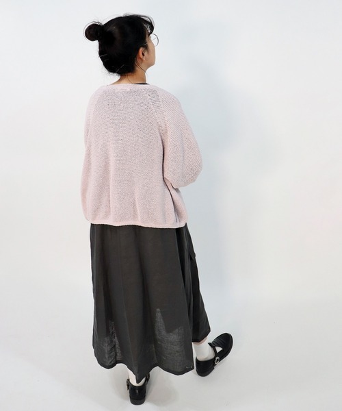 haupia（ハウピア）の「ちょうちょはどこに止まる。【ブローチ付きニット】（カーディガン/ボレロ・レディース・ブラック/サックスブルー/ラベンダー/ベージュ・MEDIUM）」の16枚目の写真