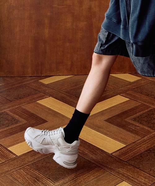 メッシュ コントラストトリムチャンキースニーカー（スニーカー