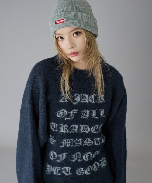 セール】DESIGN LOGO KNIT/デザインロゴニット（ニット/セーター