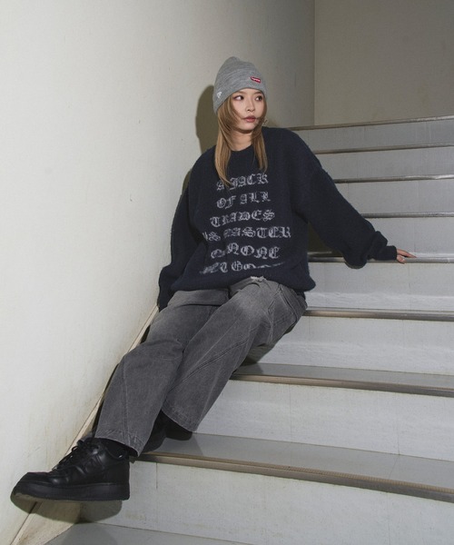 kutir（クティール）の「DESIGN LOGO KNIT/デザインロゴニット（ニット/セーター・メンズ・ブラック/グレー/ネイビー・MEDIUM/LARGE）」の18枚目の写真