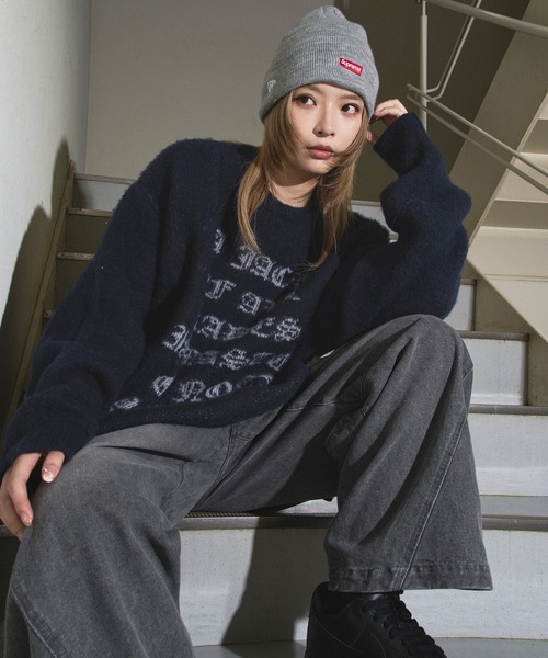 kutir（クティール）の「DESIGN LOGO KNIT/デザインロゴニット（ニット/セーター・メンズ・ブラック/グレー/ネイビー・MEDIUM/LARGE）」の11枚目の写真