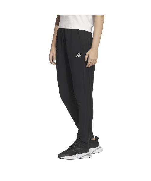 adidas(アディダス)の「アディダス adidas スリーストライプス レギュラーフィット ダブルニット トラックパンツ(その他パンツ・レディース・ブラック×ブラック/ブラック×ホワイト/ブルー系その他・S/M/L/XL)」の1枚目の写真