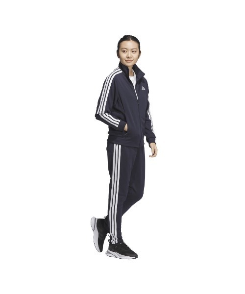 adidas(アディダス)の「アディダス adidas スリーストライプス レギュラーフィット ダブルニット トラックパンツ(その他パンツ・レディース・ブラック×ブラック/ブラック×ホワイト/ブルー系その他・S/M/L/XL)」の9枚目の写真