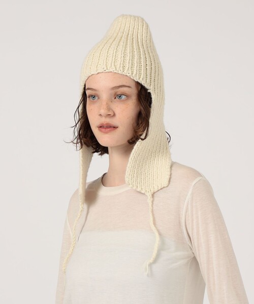 TOMORROWLAND （トゥモローランド）の「MAYDI BAUTI リブニット ビーニー（ニットキャップ/ビーニー・レディース・ホワイト・FREE）」の2枚目の写真