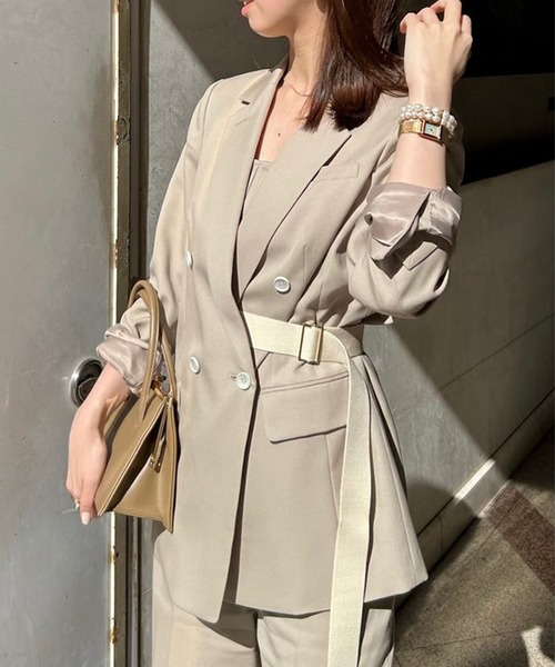 スプリングウールダブルジャケット（テーラードジャケット）｜anuans