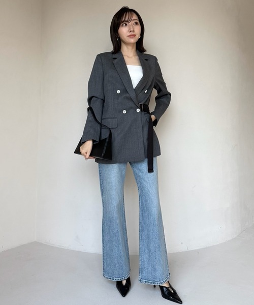 スプリングウールダブルジャケット（テーラードジャケット）｜anuans