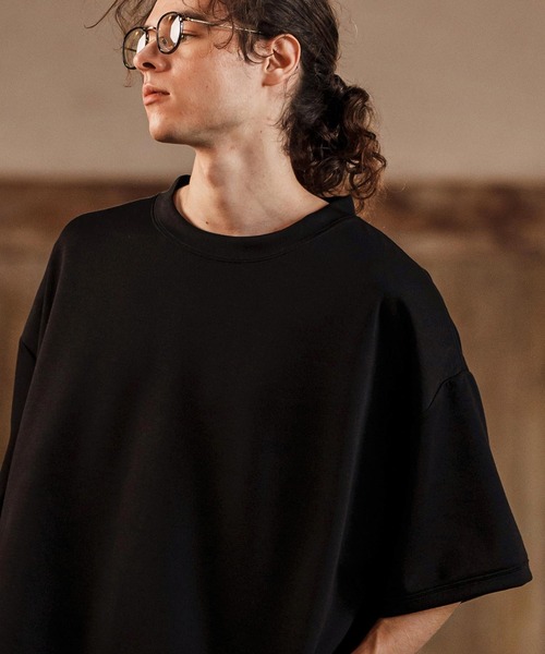 CAMBIO(カンビオ)の「mt9470-ルーズシルエットサイドポケットポンチTシャツ(Tシャツ/カットソー・メンズ・ブラック/ベージュ/ホワイト・S/M/L)」の14枚目の写真