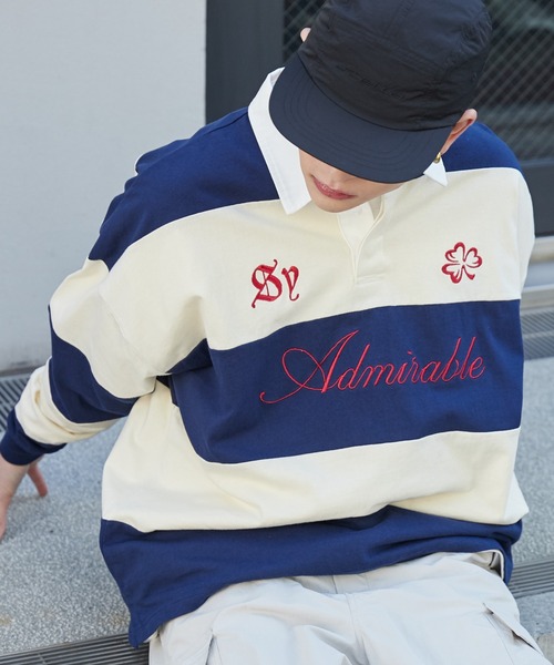 WEGO（ウィゴー）の「WEGO/グラフィックラガーシャツ（Tシャツ/カットソー・メンズ・ブラック/オフホワイト・MEDIUM/LARGE）」の2枚目の写真