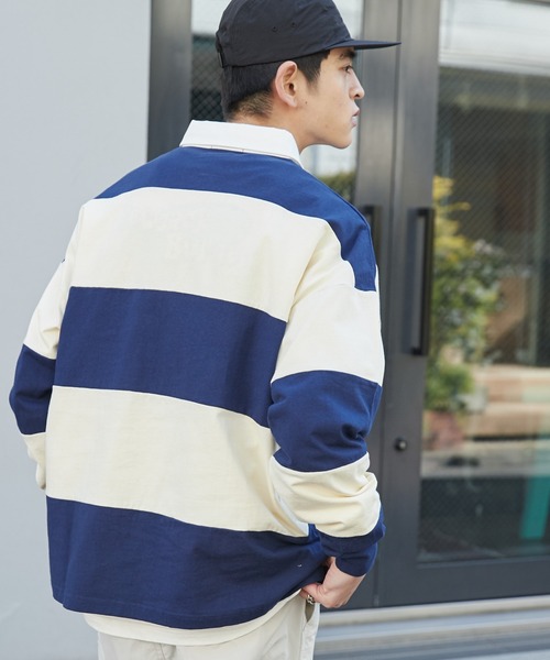 WEGO（ウィゴー）の「WEGO/グラフィックラガーシャツ（Tシャツ/カットソー・メンズ・ブラック/オフホワイト・MEDIUM/LARGE）」の9枚目の写真