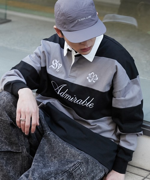 WEGO（ウィゴー）の「WEGO/グラフィックラガーシャツ（Tシャツ/カットソー・メンズ・ブラック/オフホワイト・MEDIUM/LARGE）」の14枚目の写真